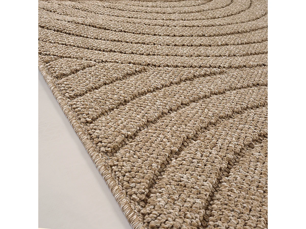 Teppich Kos Outdoor modern Bogenmuster, Natur, 80 x 250 cm