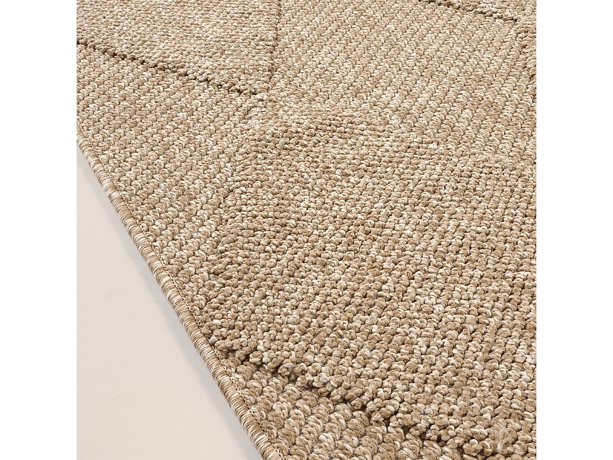 Tapis Kos extérieur moderne losange, Nature, 200 x 280 cm