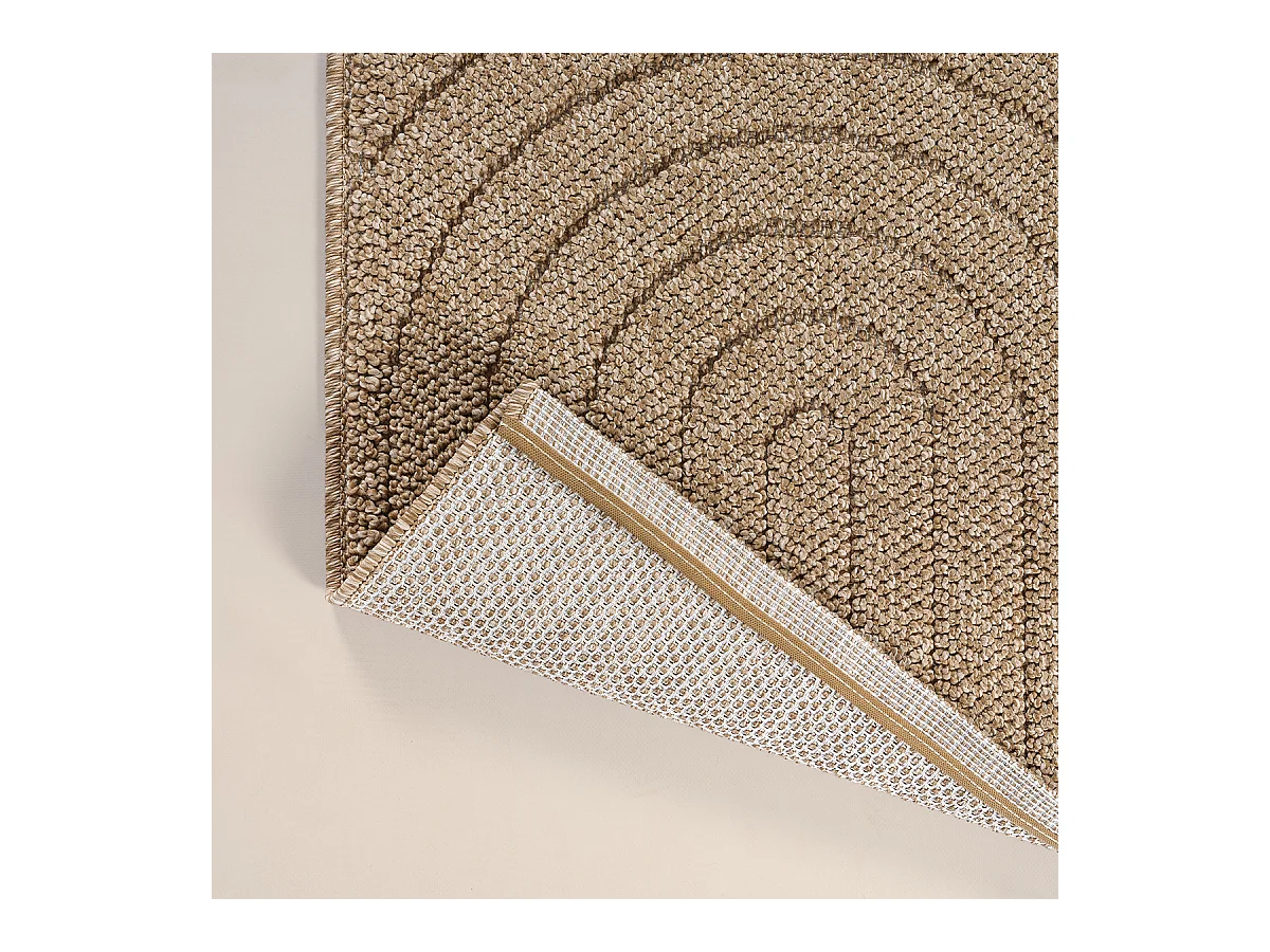 Tapis Kos extérieur moderne arc, Nature, 160 x 220 cm