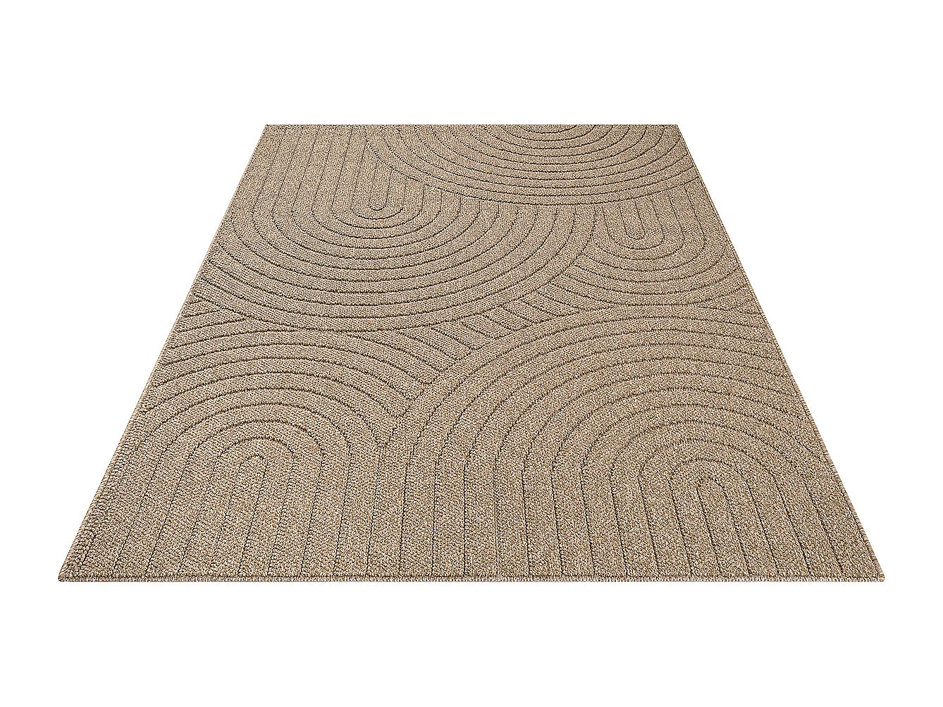 Tapis Kos extérieur moderne arc, Nature, 160 x 220 cm
