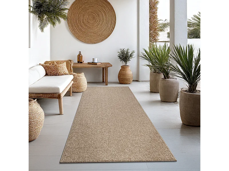 Tapis Kos extérieur moderne intemporel, Nature, 80 x 250 cm
