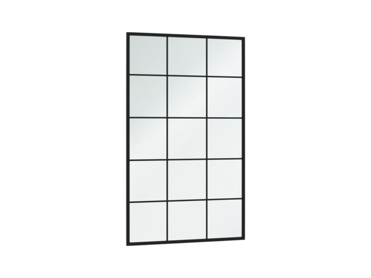 Miroirs muraux 6 pcs noir 100x60 cm métal