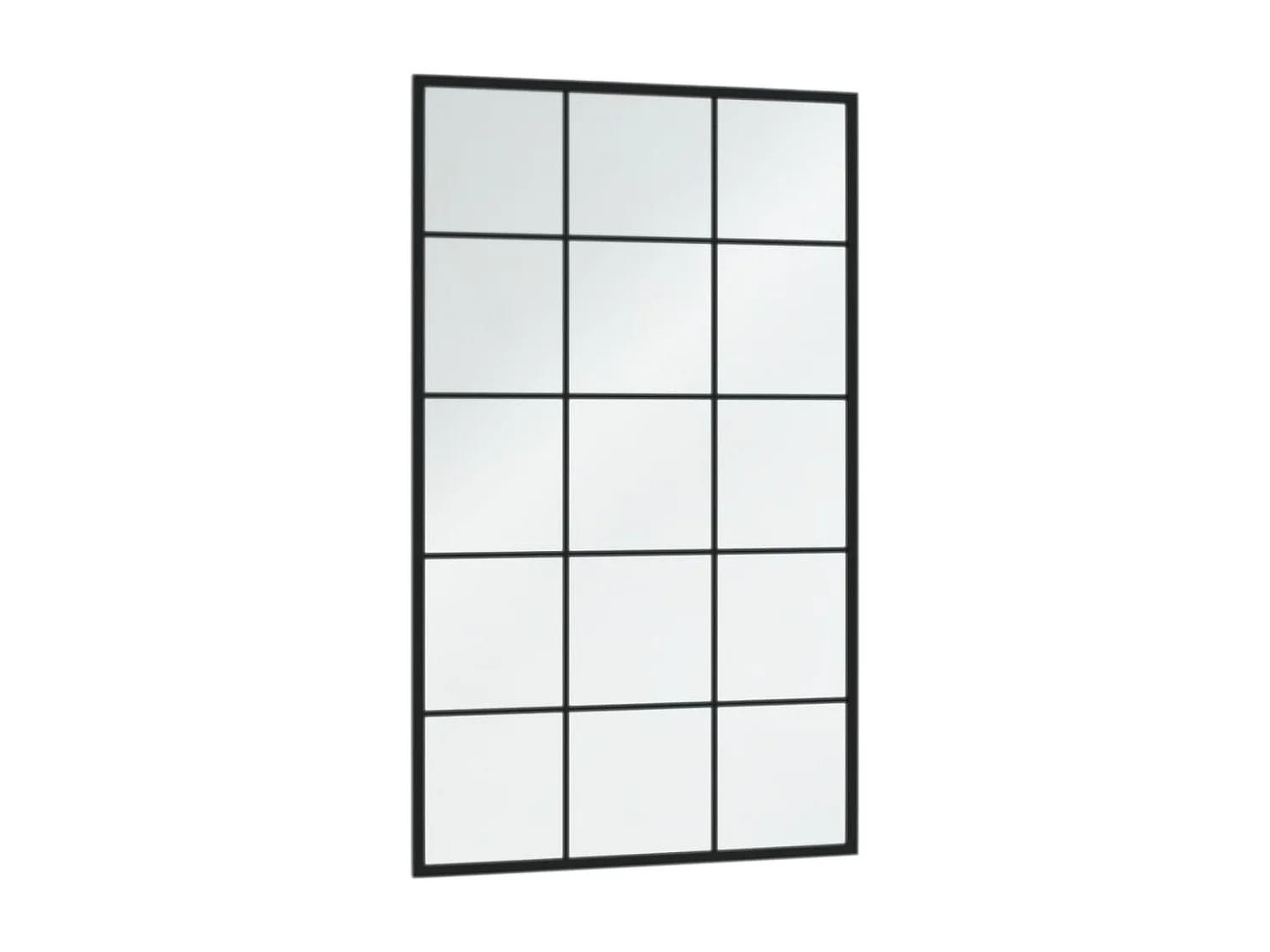 Miroirs muraux 6 pcs noir 100x60 cm métal