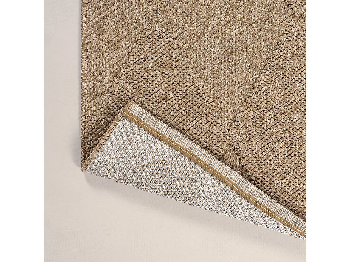 Tapis Kos extérieur moderne losange, Nature, 240 x 340 cm