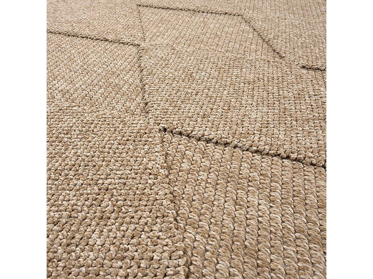 Tapis Kos extérieur moderne losange, Nature, 240 x 340 cm
