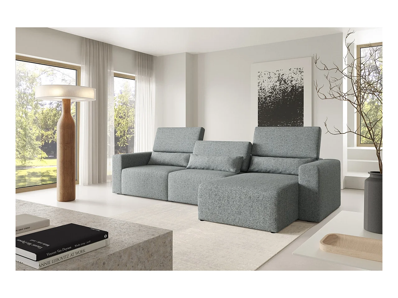 Ecksofa Posejdon XL Premium modular Farbe: Puente 92