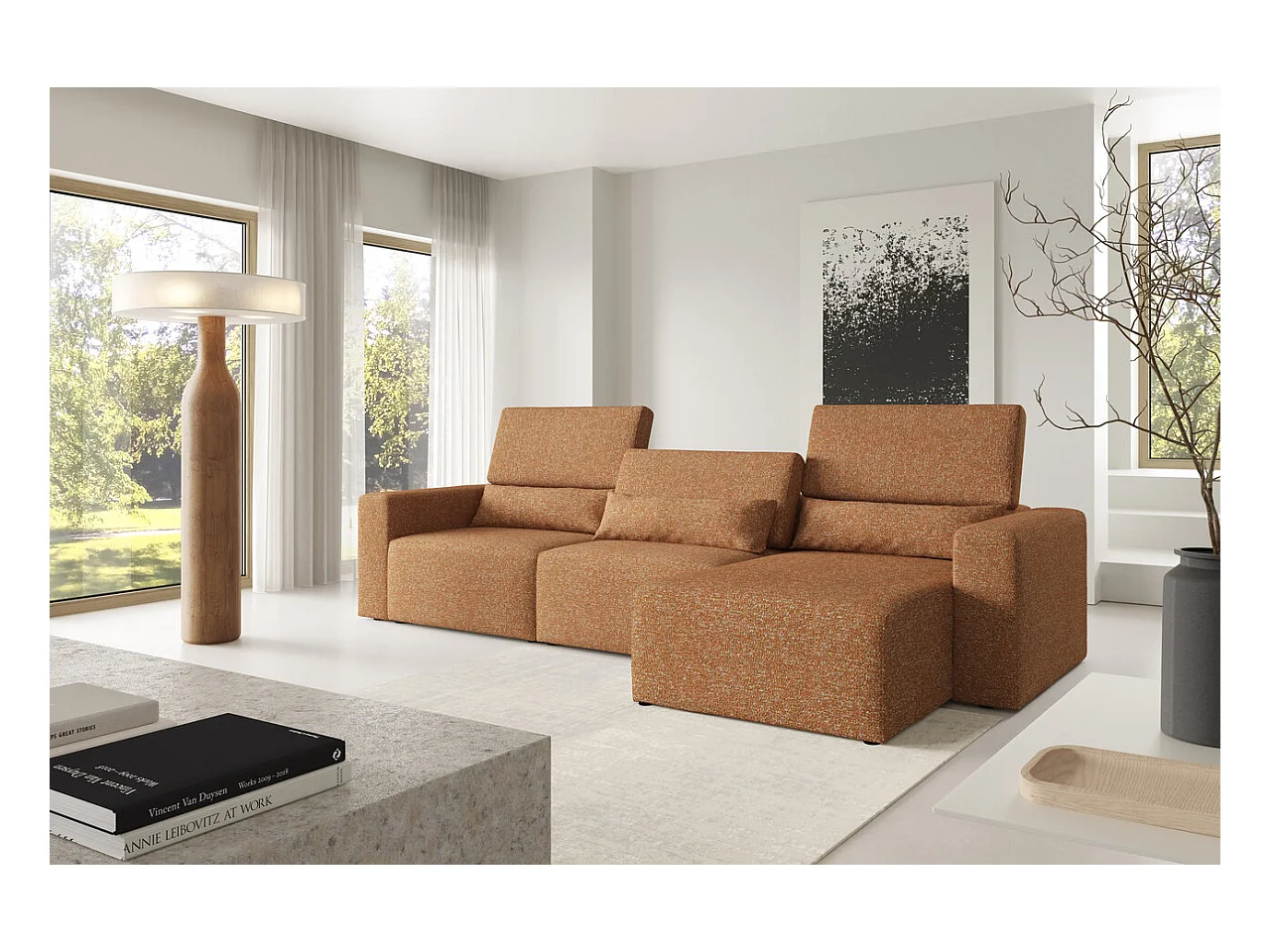 Canapé d’angle Posejdon XL modulaire premium Couleur : Puente 52