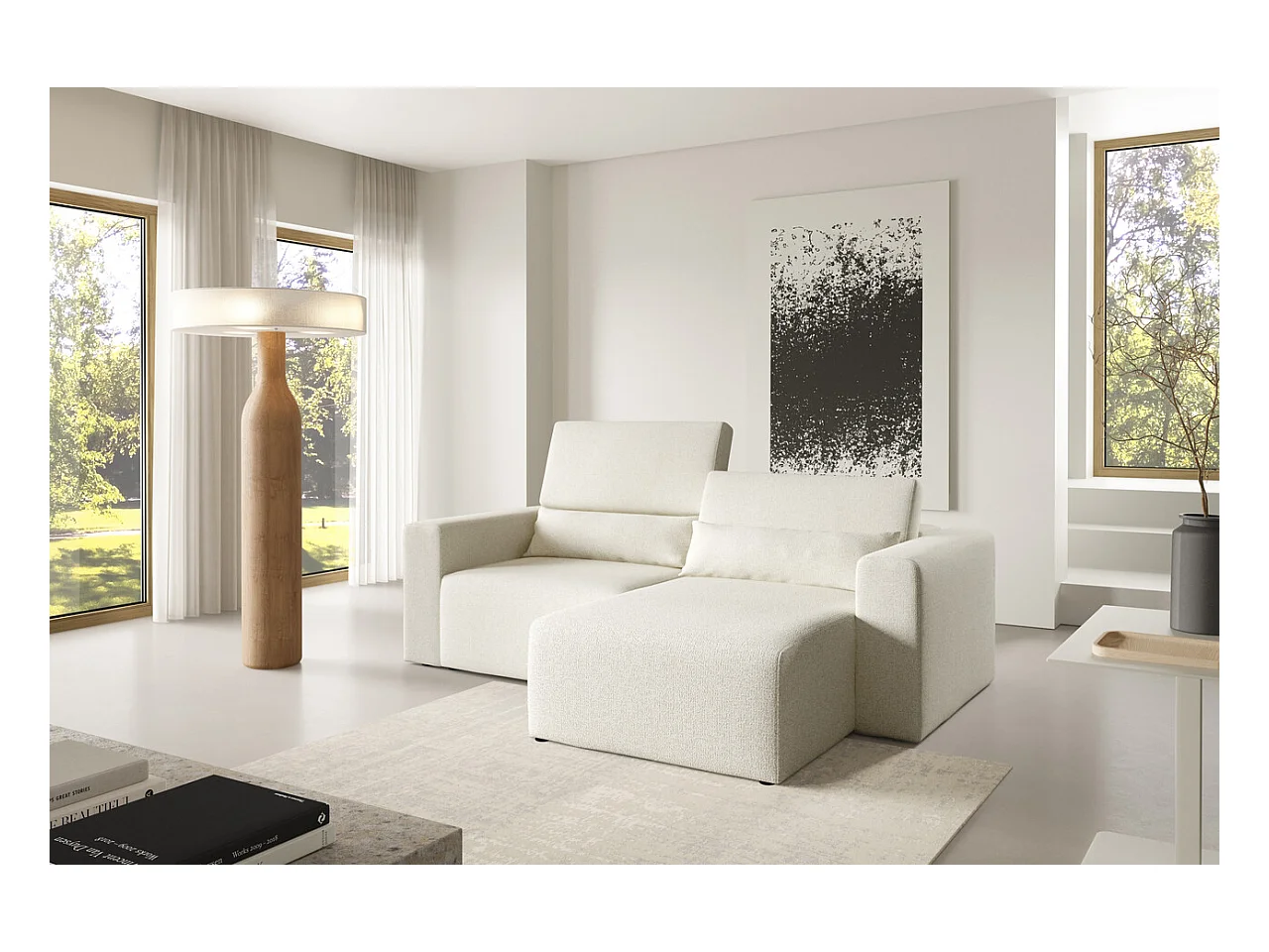 Canapé d’angle Posejdon L modulaire premium Couleur : Puente 03