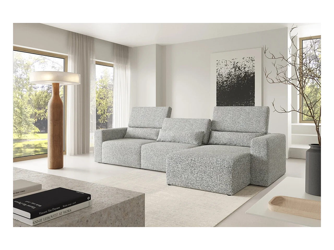 Ecksofa Posejdon XL Premium modular Farbe: Puente 11