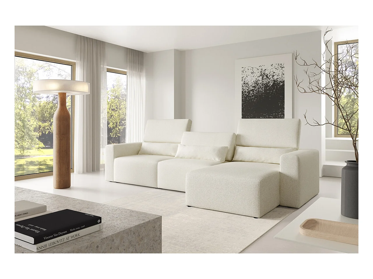 Ecksofa Posejdon XL Premium modular Farbe: Puente 03