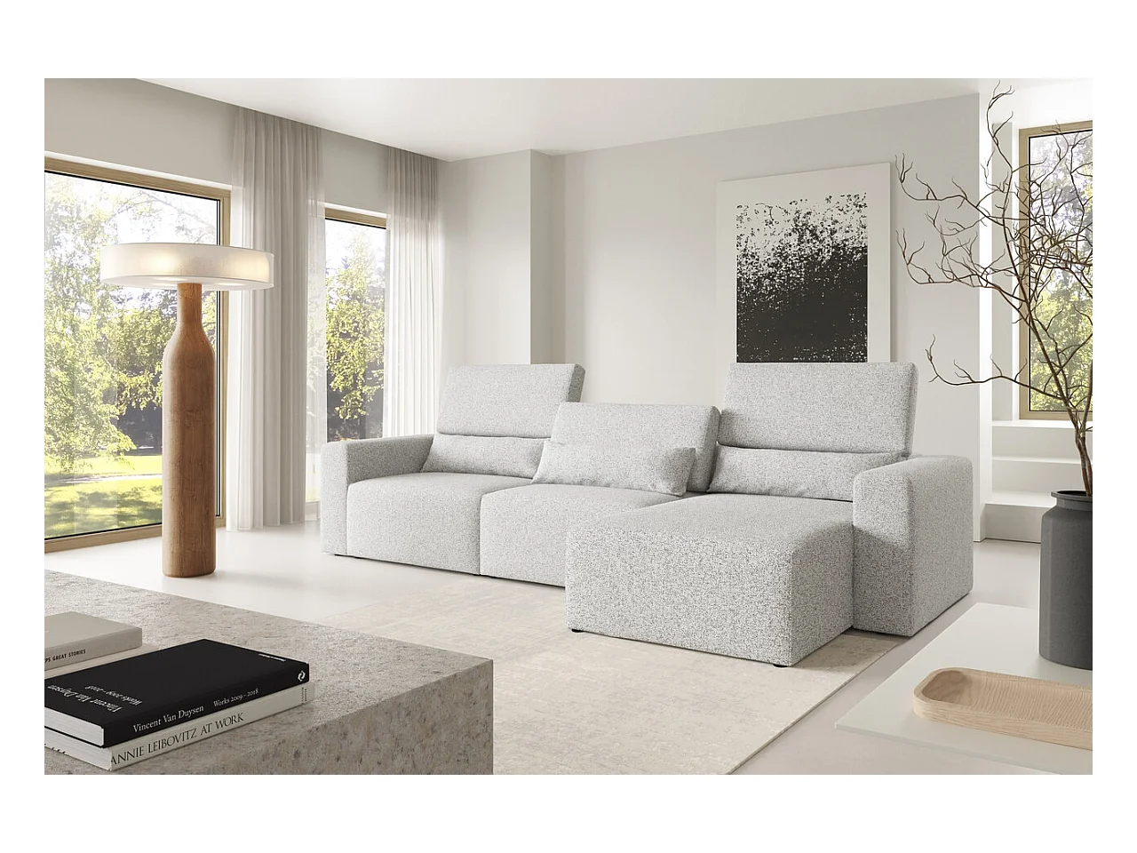 Ecksofa Posejdon XL Premium modular Farbe: Puente 80