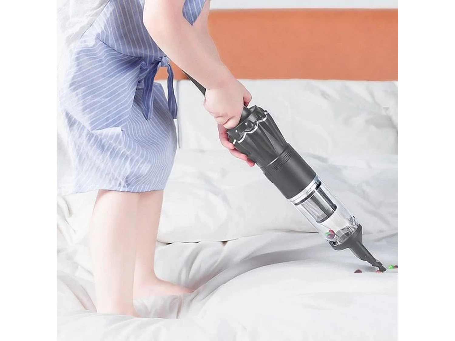 Handstofzuiger eziclean® Blaster F90 Draadloos 90W Grijs voor Bank - Krachtige Li-ion Batterij en Veelzijdige Accessoires