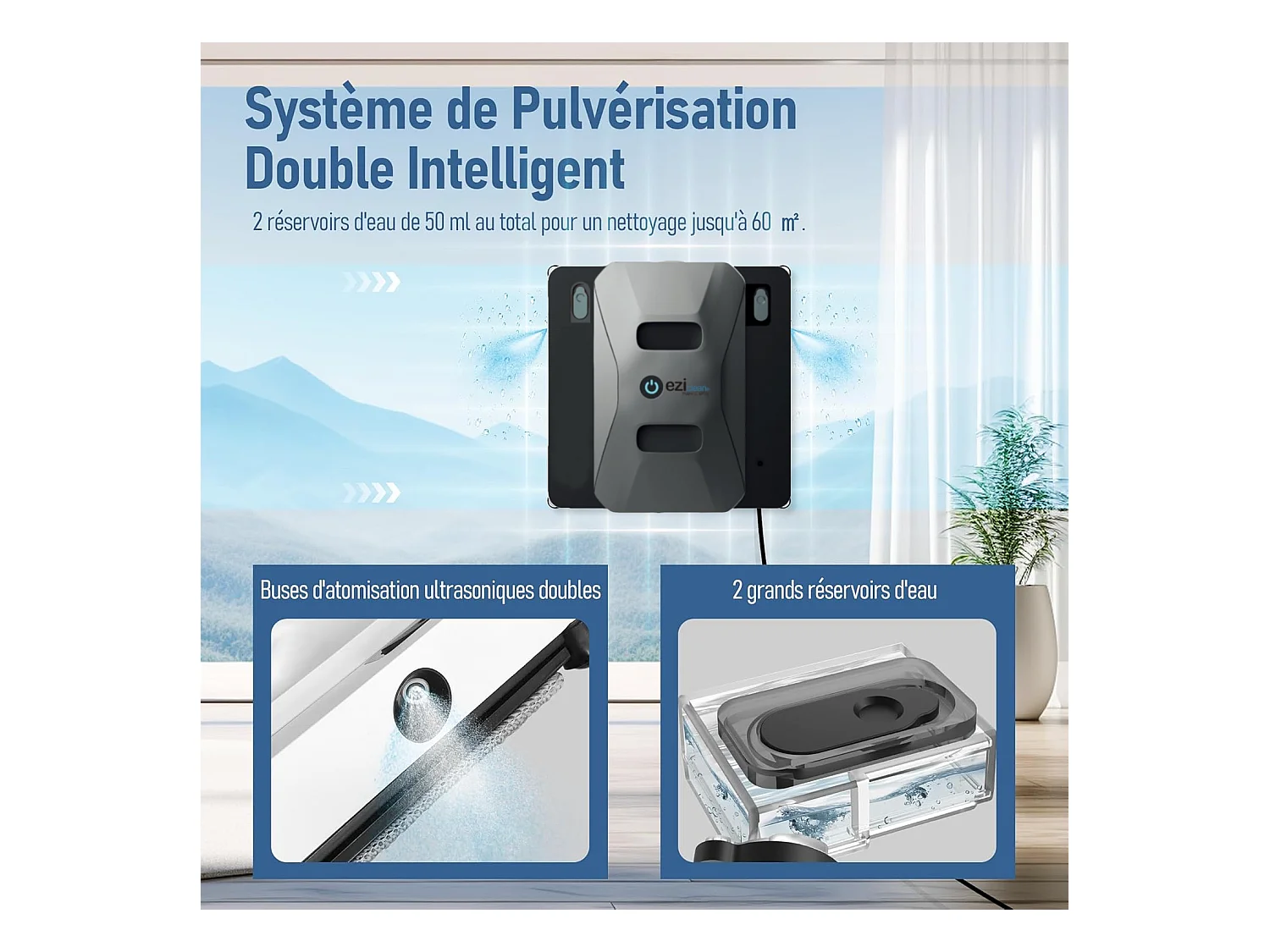 Robot Lave-vitres eziclean® Windobot S6 Pro