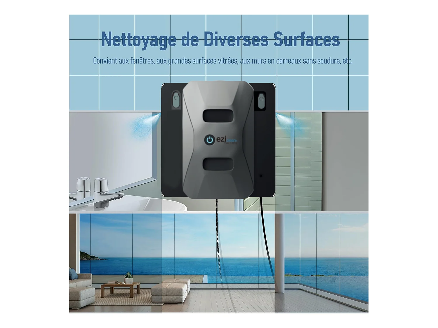 Robot Lave-vitres eziclean® Windobot S6 Pro