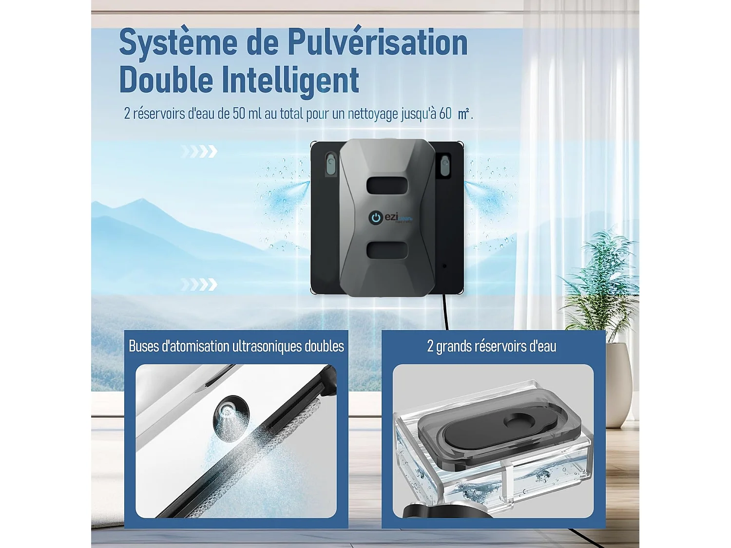 Robot Lave-vitres eziclean® Windobot S6 Pro