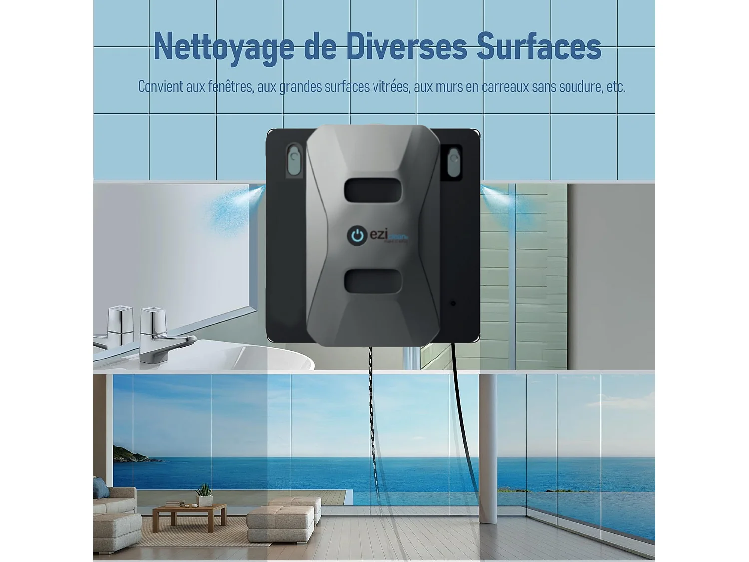 Robot Lave-vitres eziclean® Windobot S6 Pro