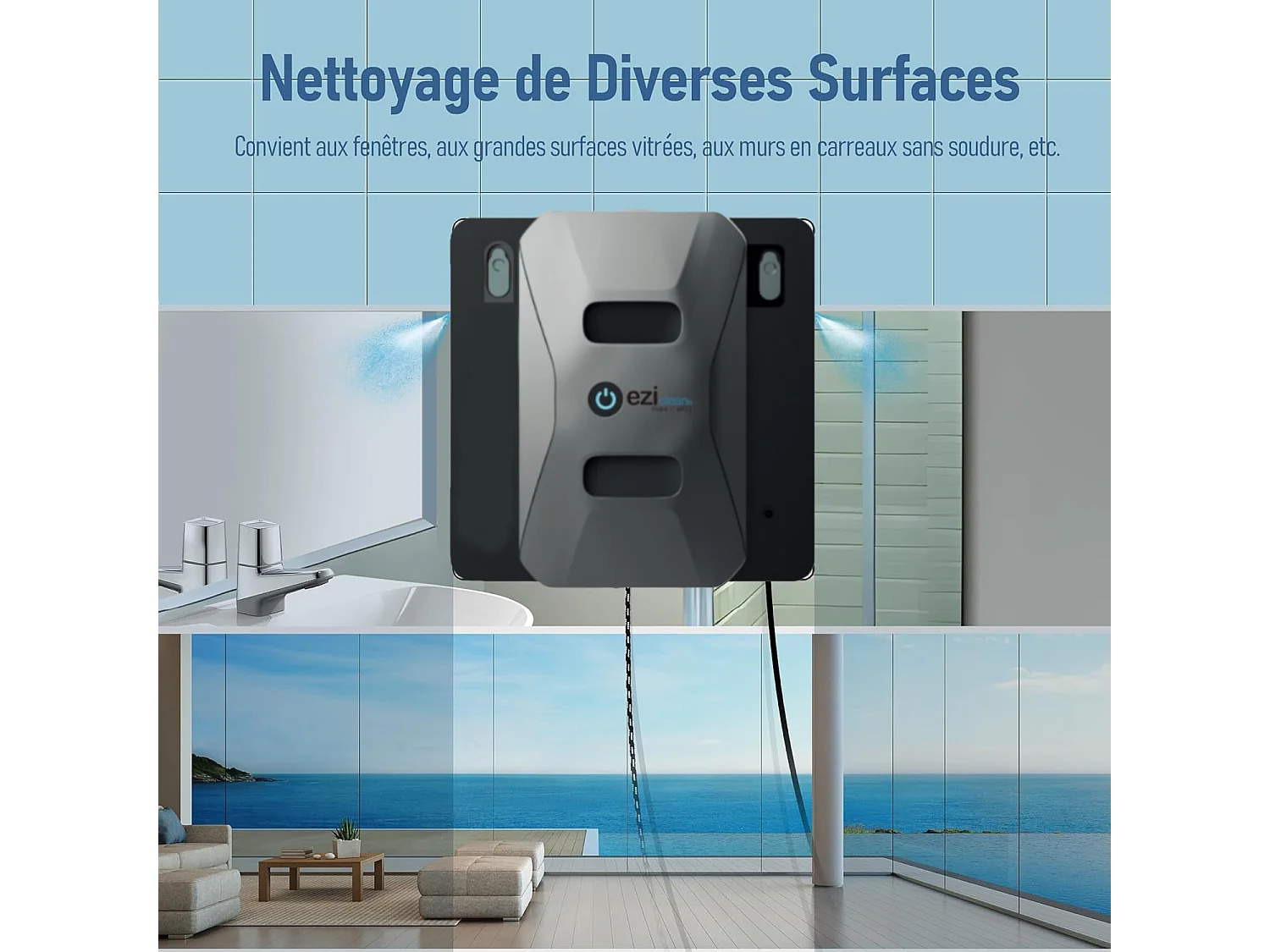 Robot Lave-vitres eziclean® Windobot S6 Pro