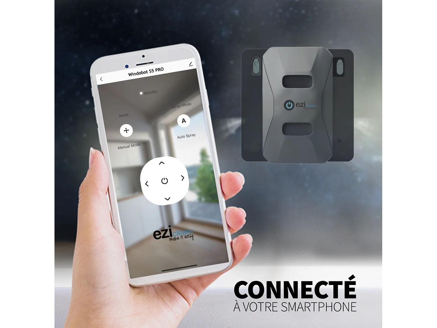 Robot Lave-vitres eziclean® Windobot S6 Ultra +