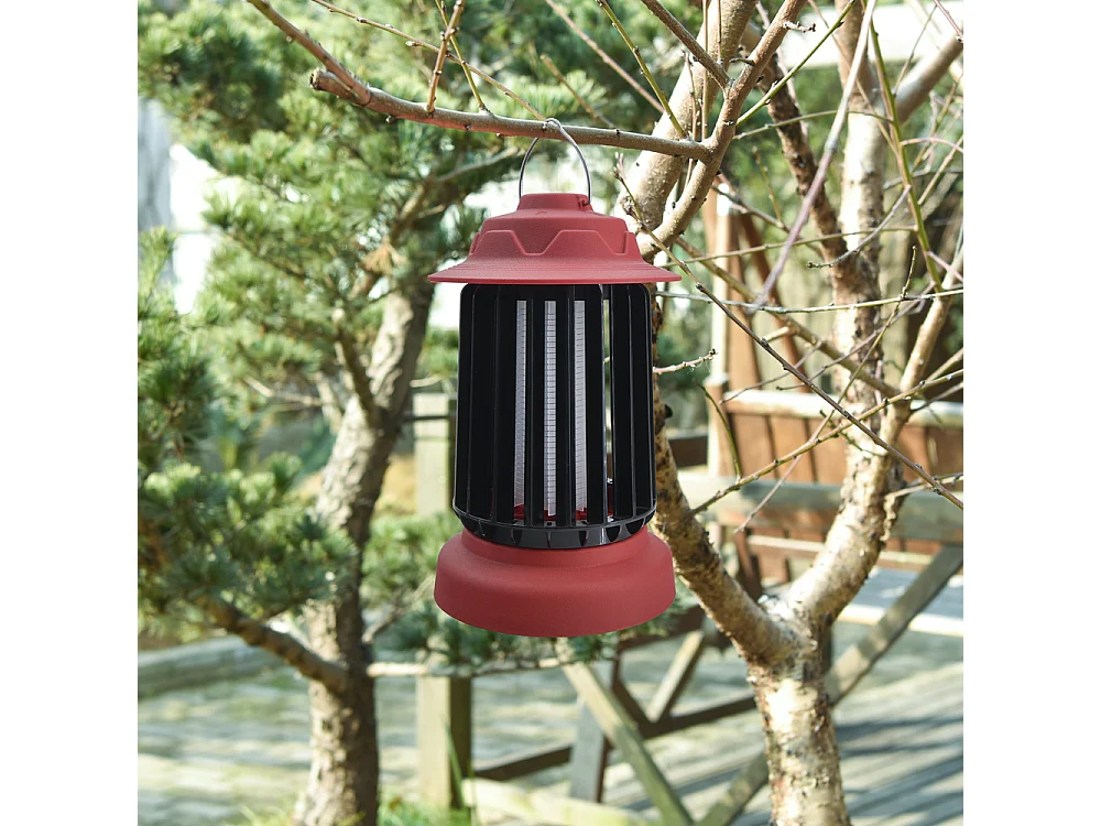 Mückenfalle für den Außenbereich EZIlight® Mosquito Garden MG 10 Rot Wiederaufladbar USB 24h Autonomie