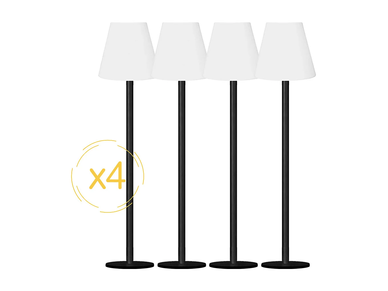 Lampadaires solaires EZIlight® Solar lamp XL - Pack de 4 lampes