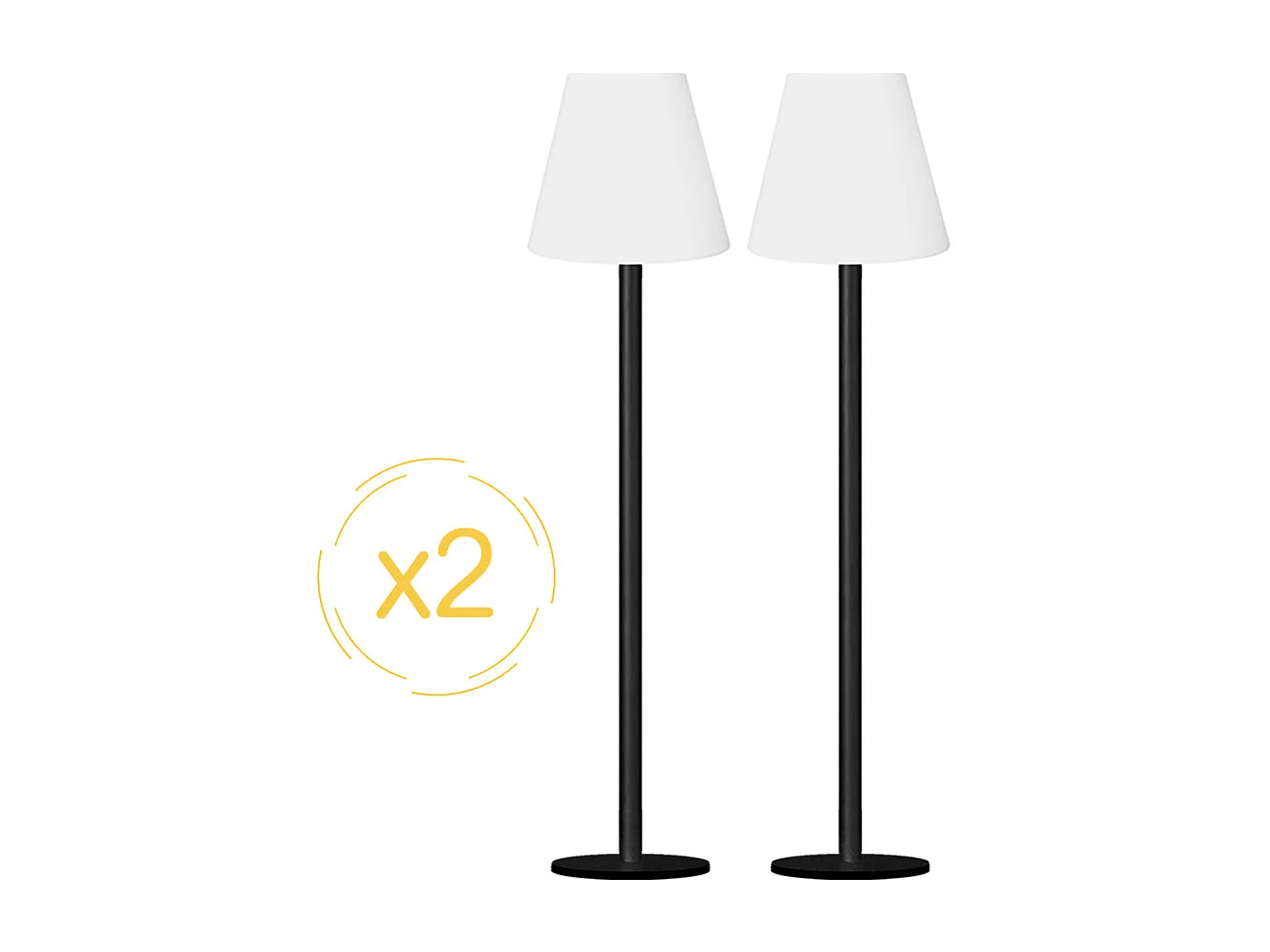 Lampadaires solaires EZIlight® Solar lamp xl - Pack de 2 lampes