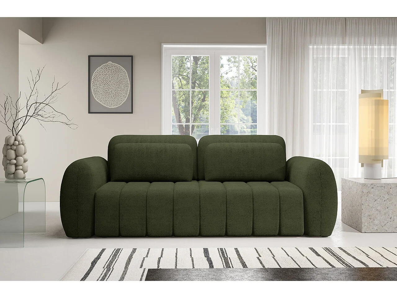 Canapé CONTII premium avec fonction de couchage Couleur : Quelle 38