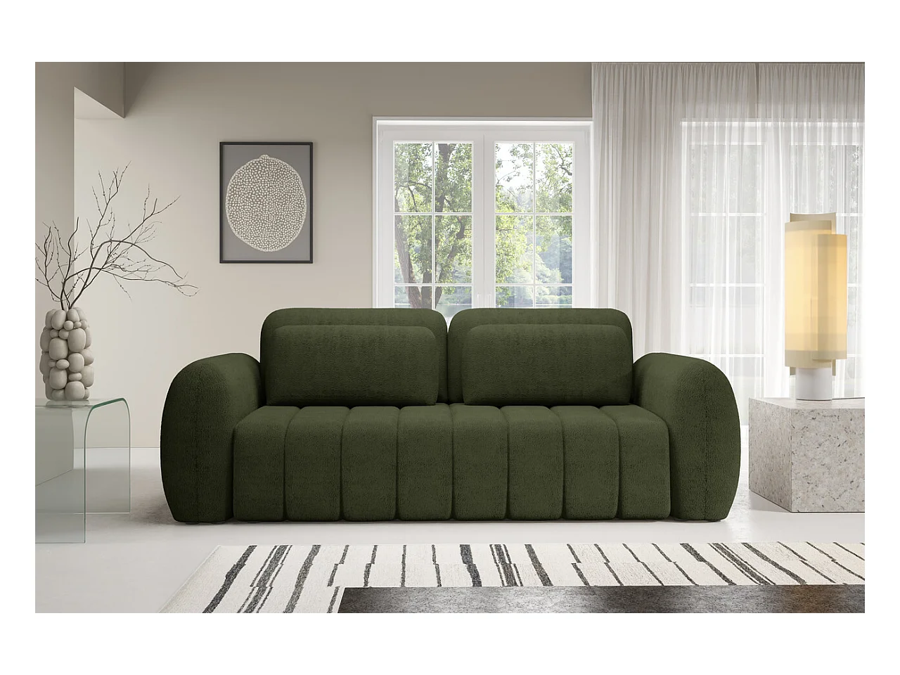 Canapé CONTII premium avec fonction de couchage Couleur : Quelle 38