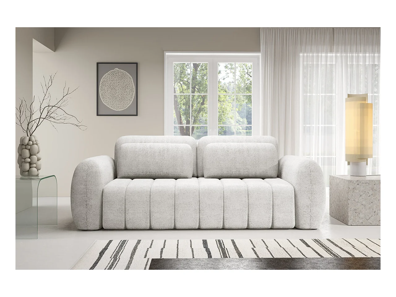 Sofa CONTII Premium mit Schlaffunktion Farbe: Quelle 01