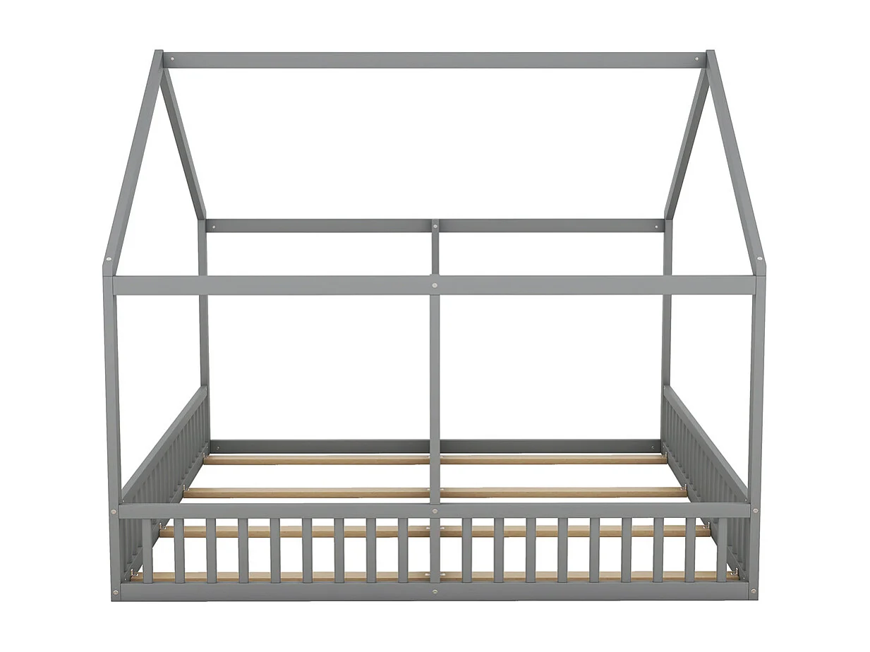 Lit jeune lit 90x200 cm lits plats lits 2 en 1 lit simpledouble pin gris