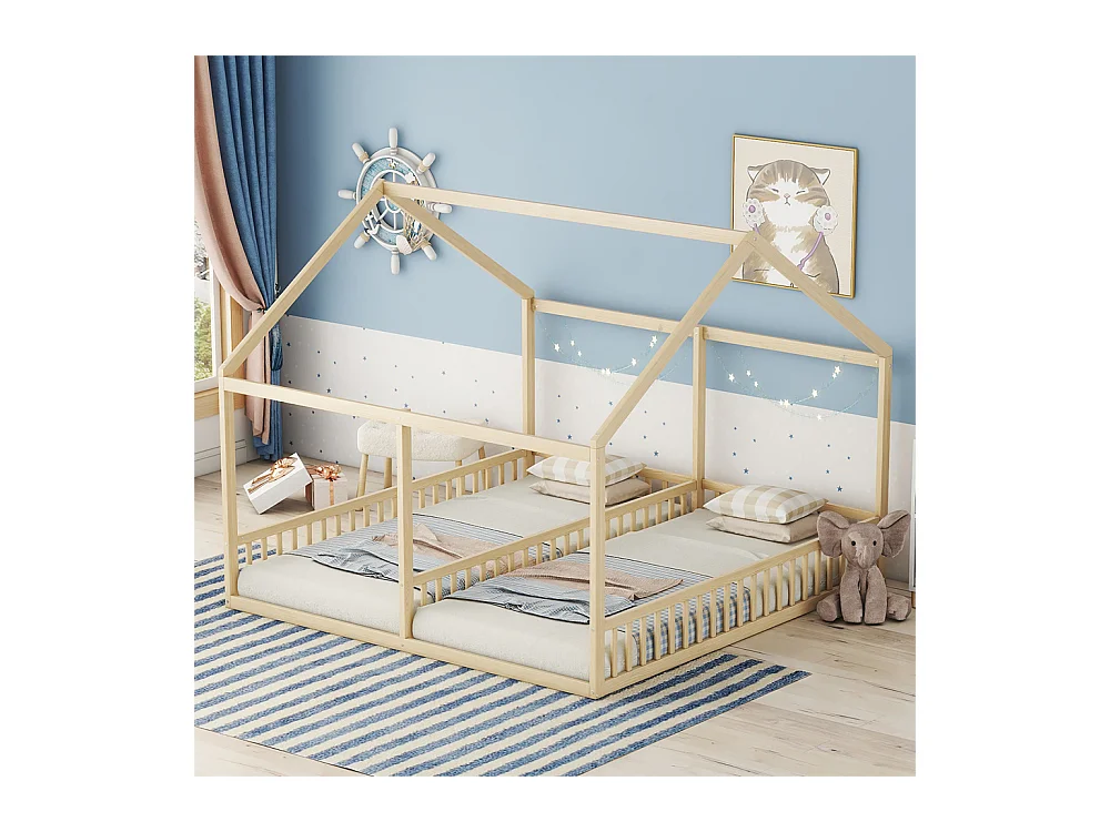 Lit jeune lit 90x200 cm lits plats lits 2 en 1 lit simpledouble pin naturel