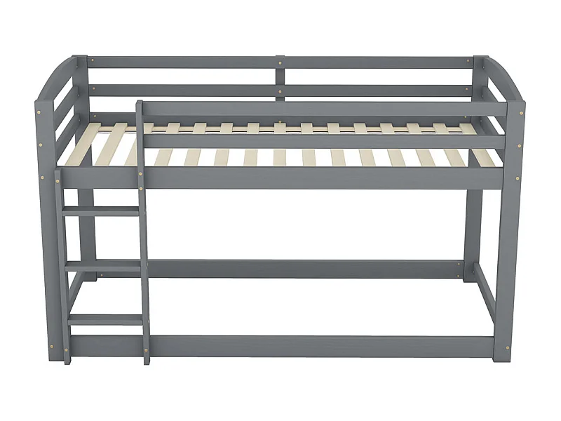 Lit jeune lit 90x200 cm lit superposé lit simple pin gris