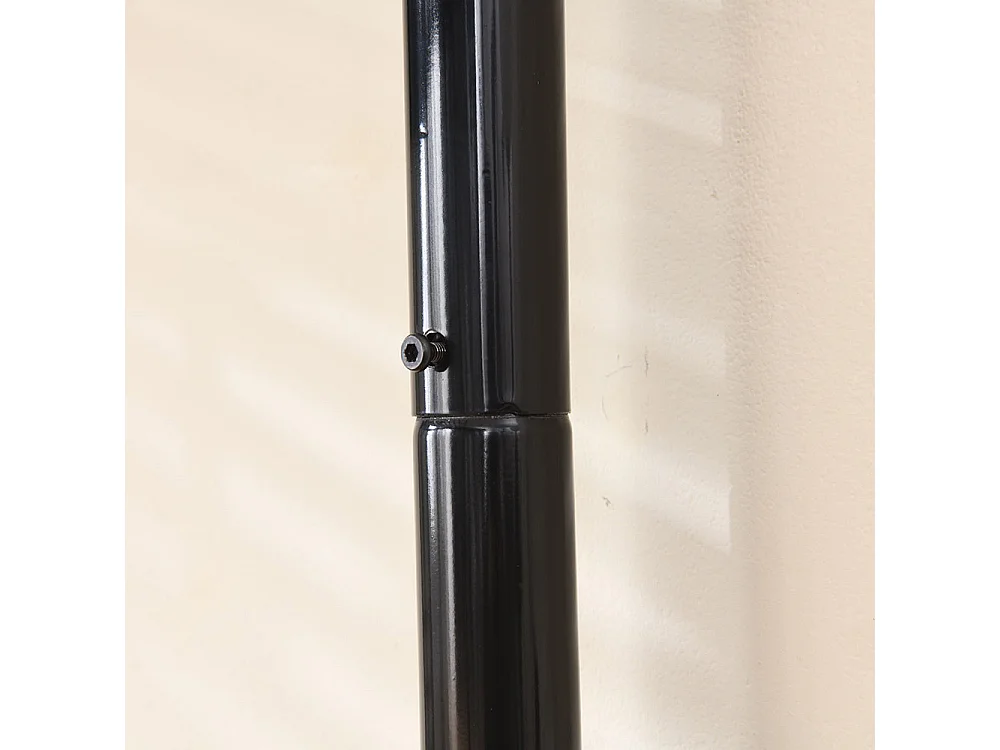 Lit superposé 90x200cm, lit d'enfant avec barrière de sécurité, sommier à lattes et escalier antidérapant, convertible en 2 lits simples, métal, noir