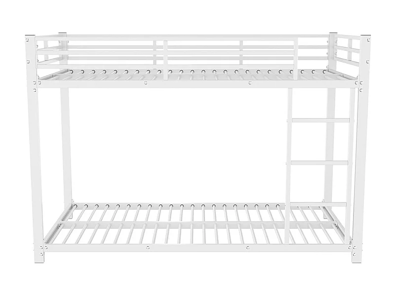 Lit jeune lit 90x200 cm lit en fer lit superposé lit simple métal blanc