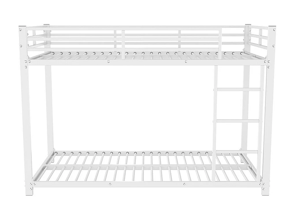Lit jeune lit 90x200 cm lit en fer lit superposé lit simple métal blanc