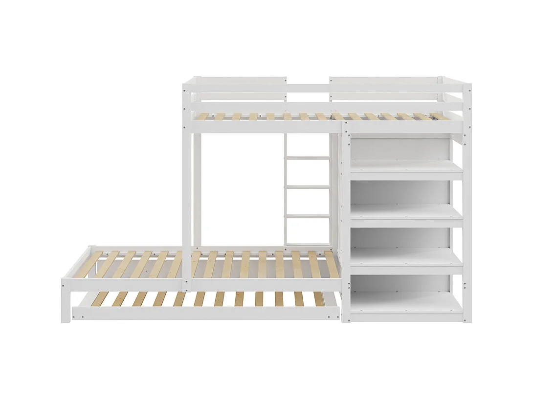 Lit jeune lit 90x200 cm lit superposé lit double pin blanc