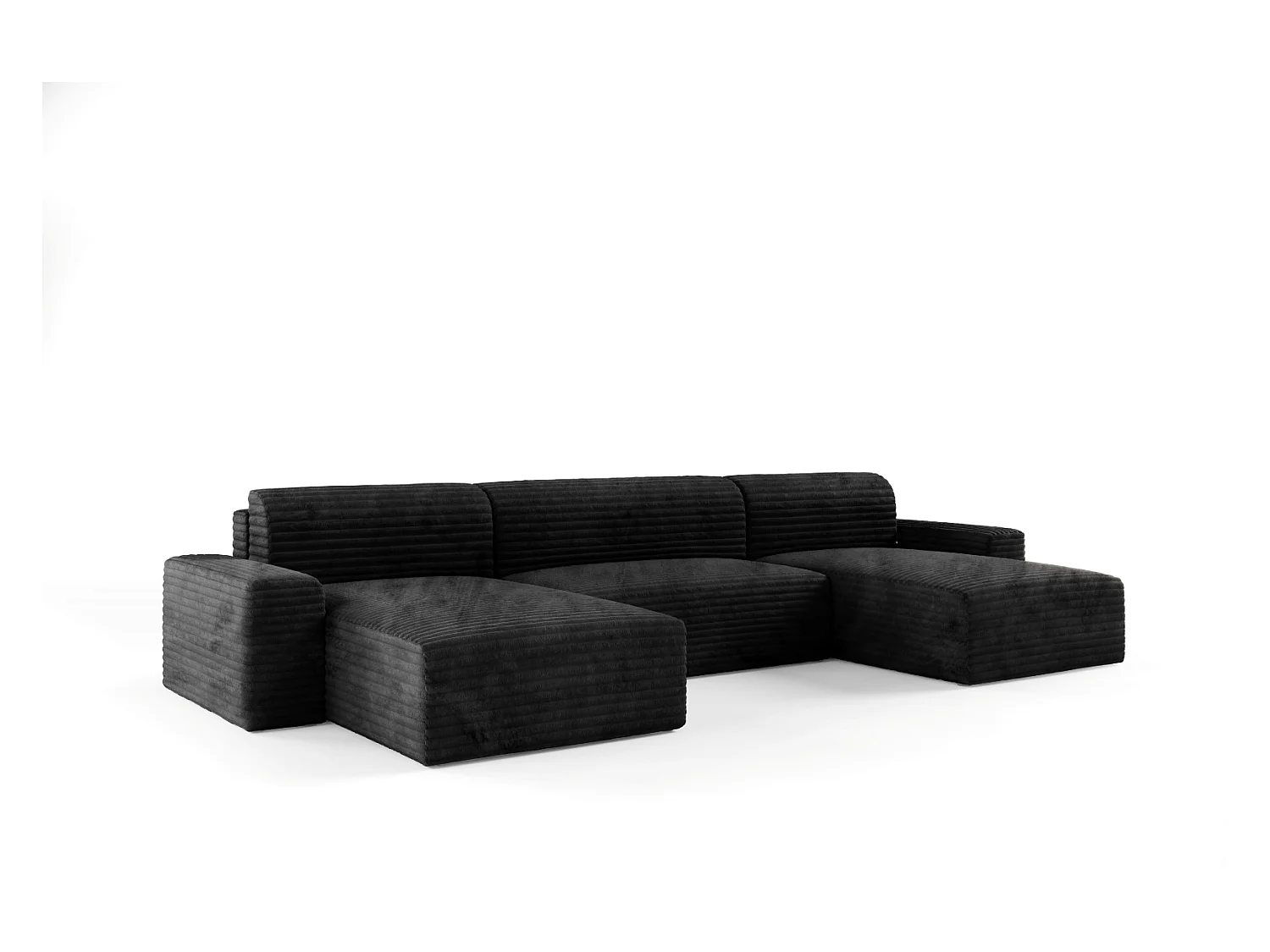 Canapé d’angle COCO U avec fonction de couchage Couleur : TILIA 100