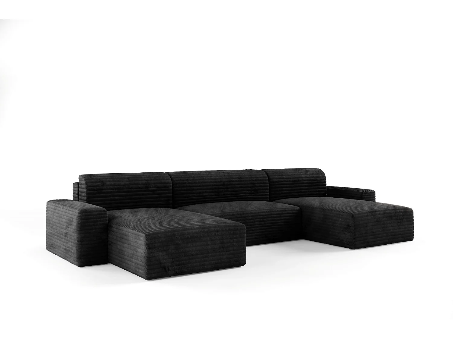 Canapé d’angle COCO U avec fonction de couchage Couleur : TILIA 100