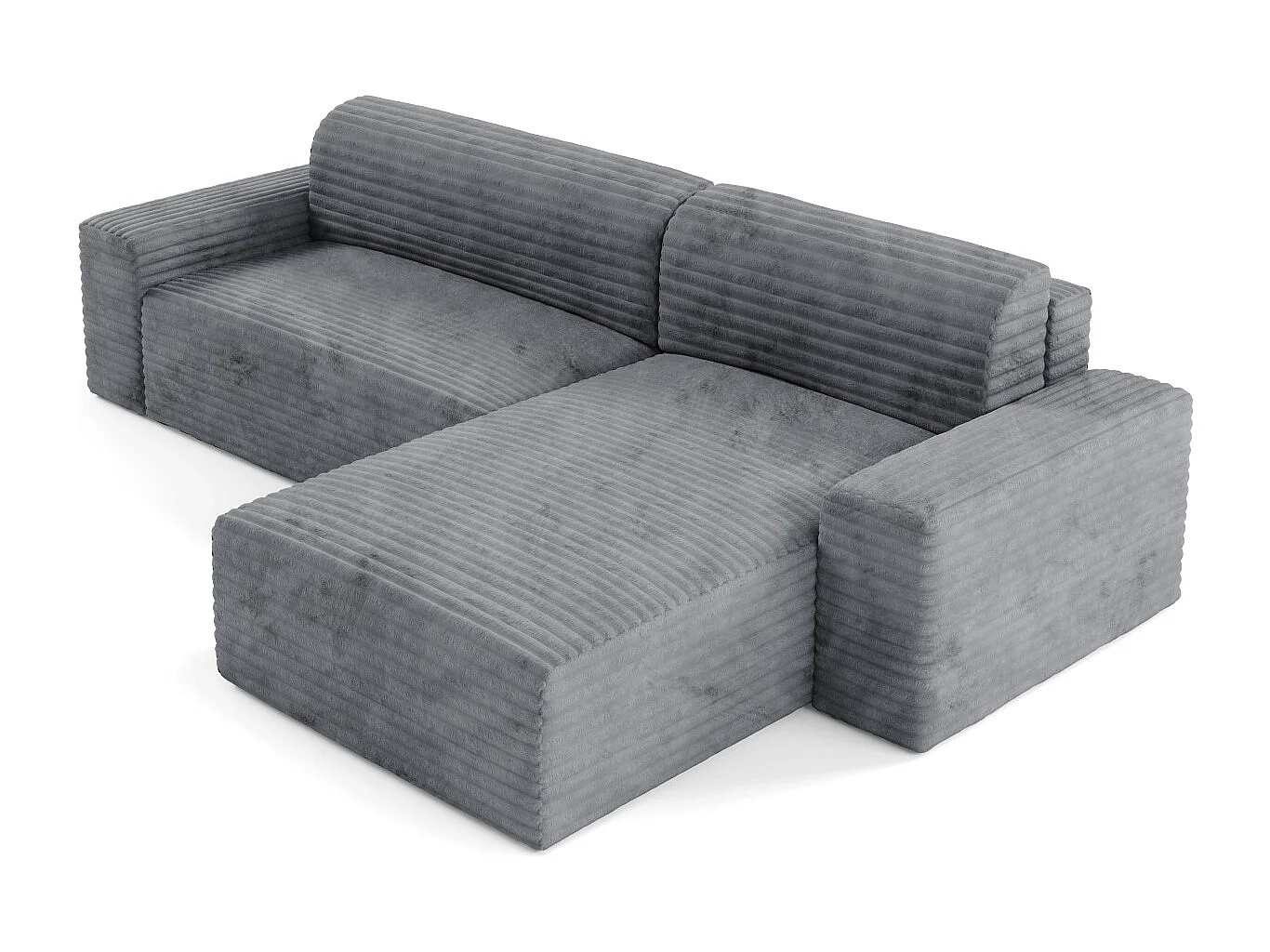 Canapé d’angle COCO L avec fonction de couchage Couleur : TILIA 90