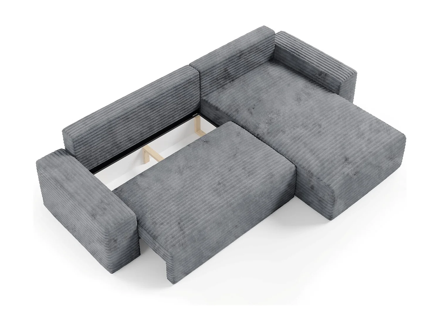 Canapé d’angle COCO L avec fonction de couchage Couleur : TILIA 90