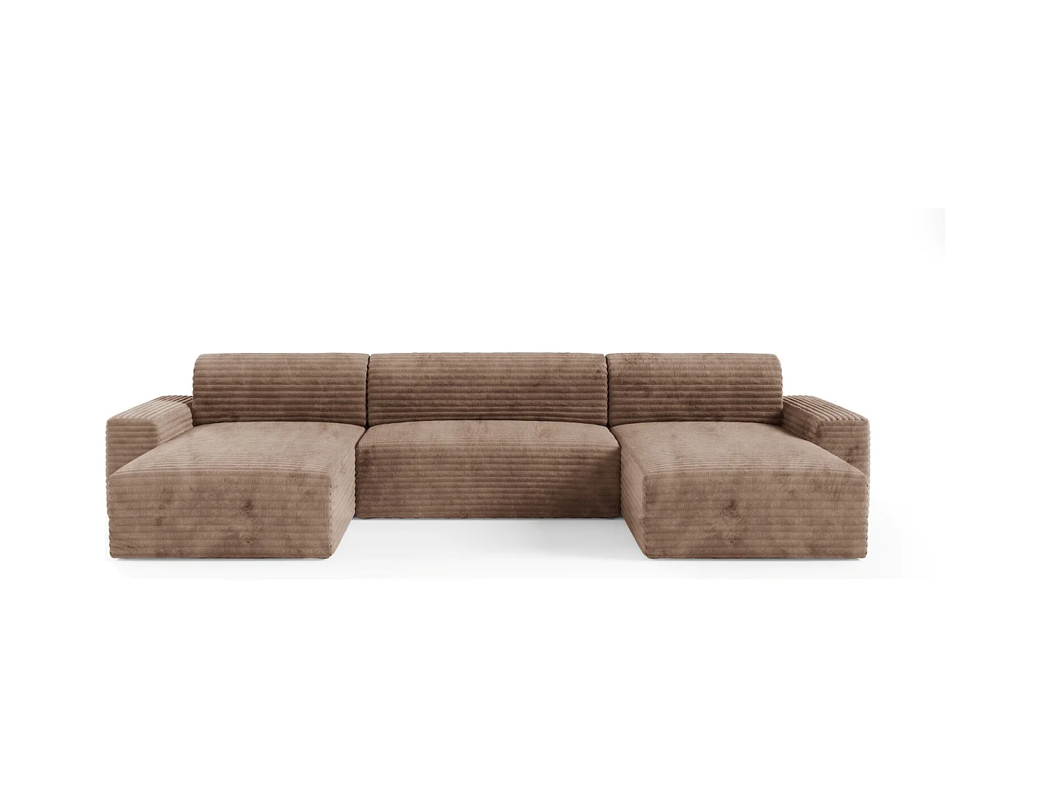 Canapé d’angle COCO U avec fonction de couchage Couleur : TILIA 17