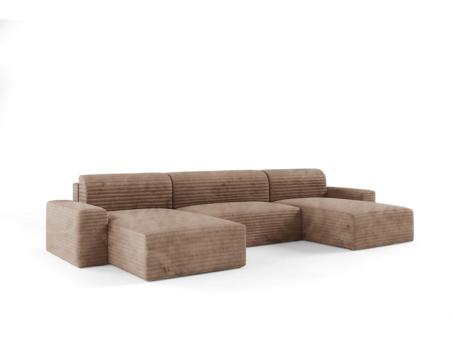Canapé d’angle COCO U avec fonction de couchage Couleur : TILIA 17