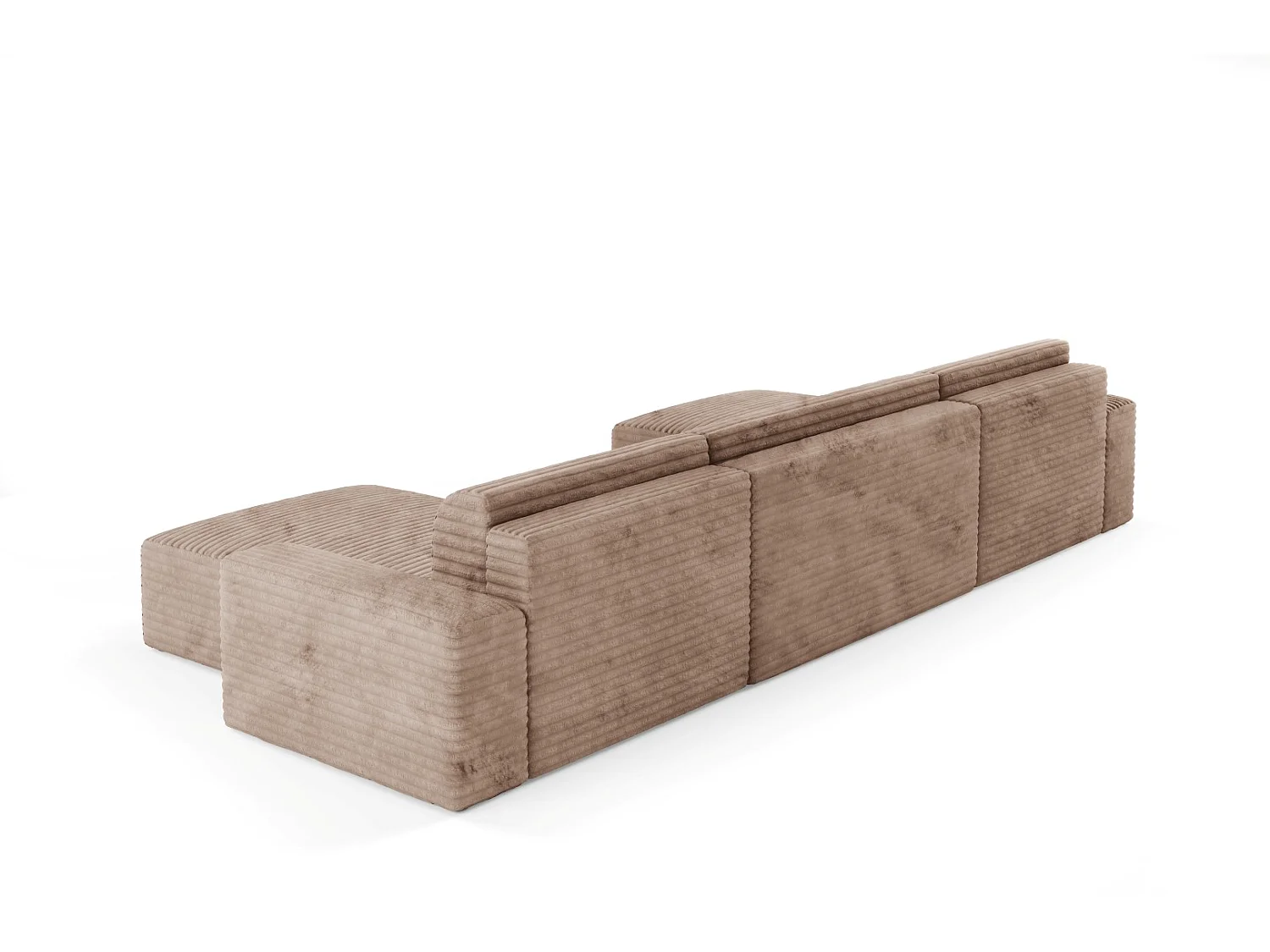 Canapé d’angle COCO U avec fonction de couchage Couleur : TILIA 17