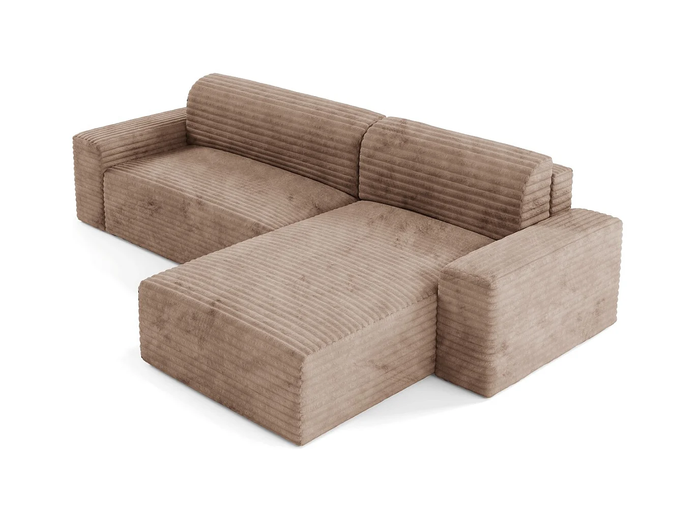 Ecksofa COCO L mit Schlaffunktion Farbe: TILIA 17