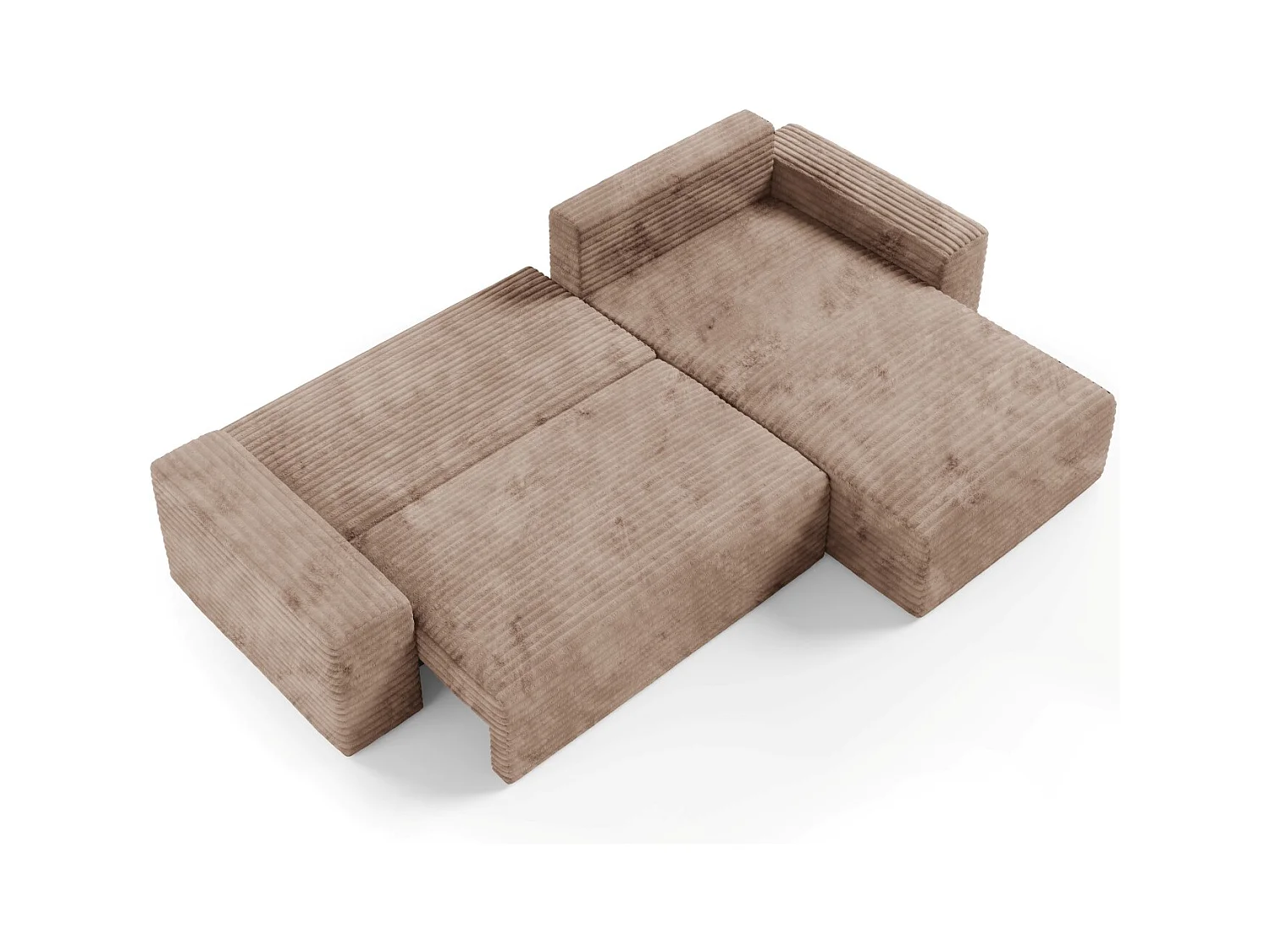 Ecksofa COCO L mit Schlaffunktion Farbe: TILIA 17