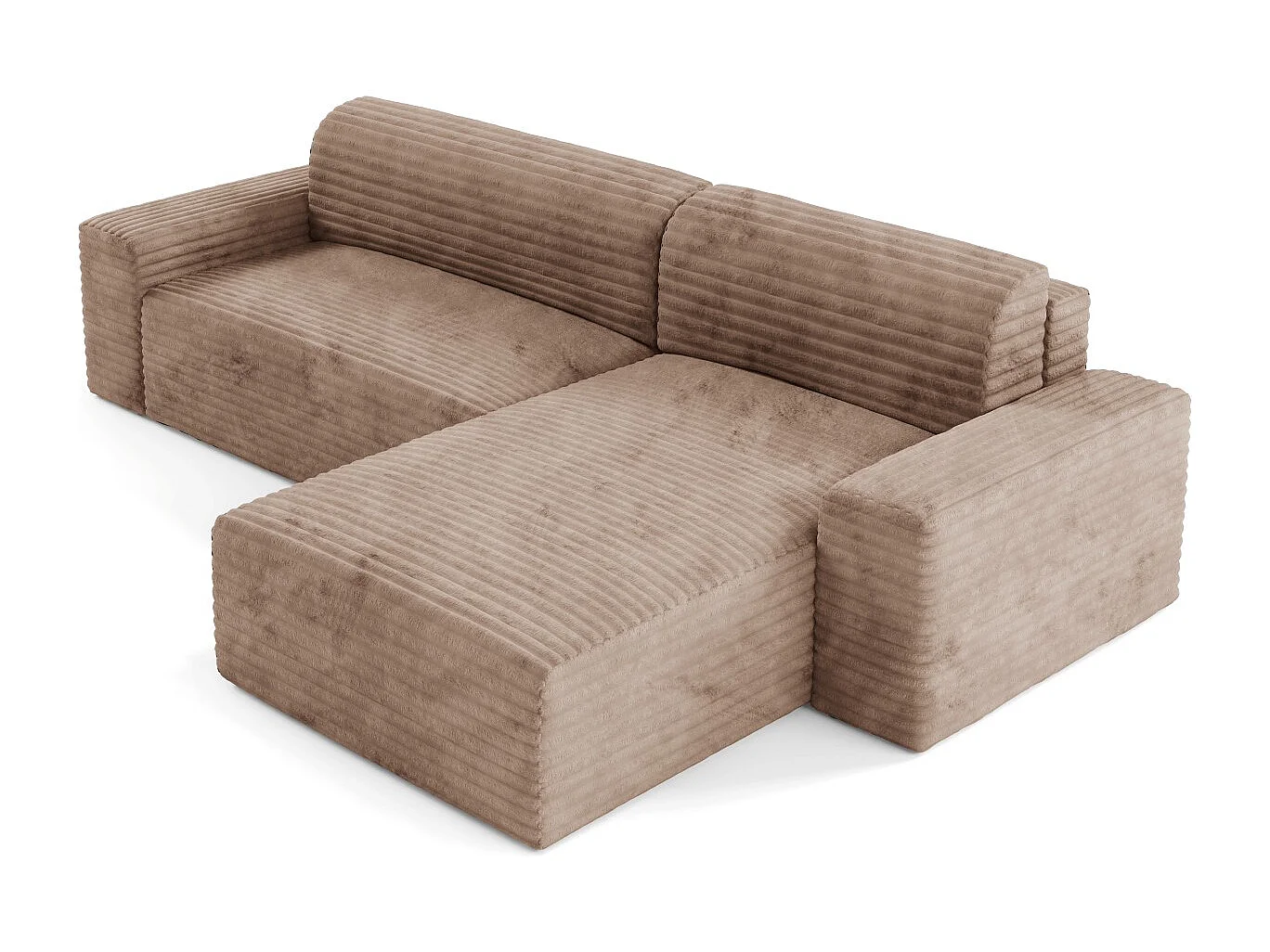 Canapé d’angle COCO L avec fonction de couchage Couleur : TILIA 17