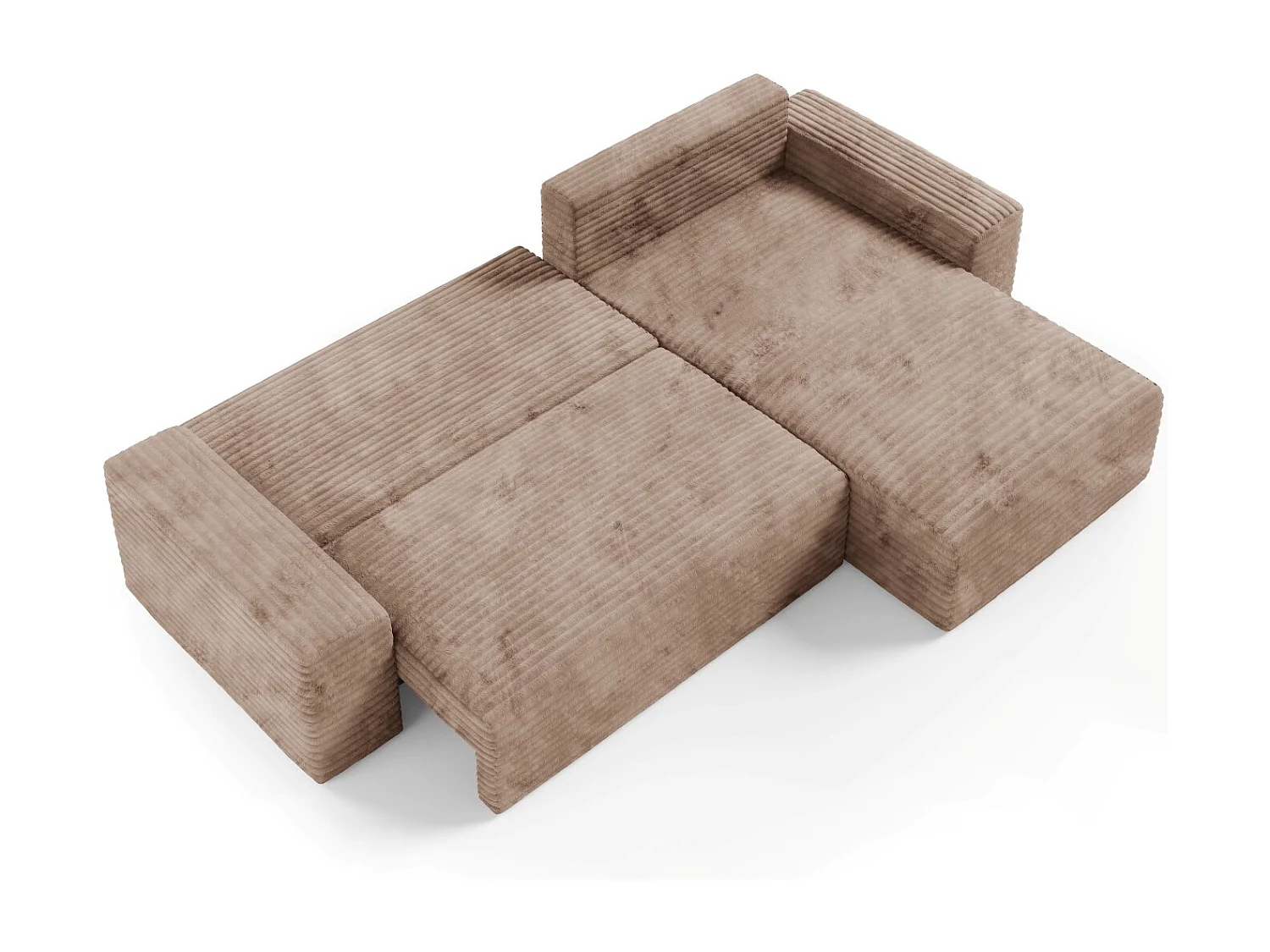 Canapé d’angle COCO L avec fonction de couchage Couleur : TILIA 17