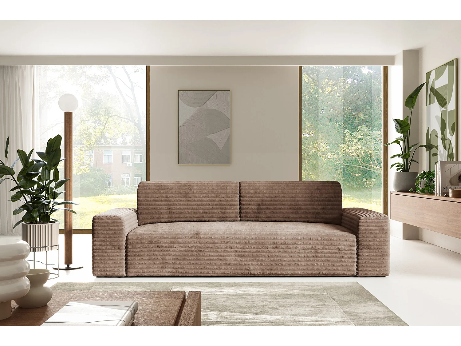 Canapé COCO avec fonction de couchage Couleur : TILIA 17