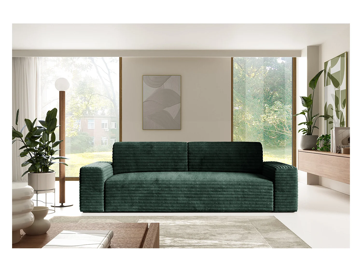 Canapé COCO avec fonction de couchage Couleur : TILIA 39