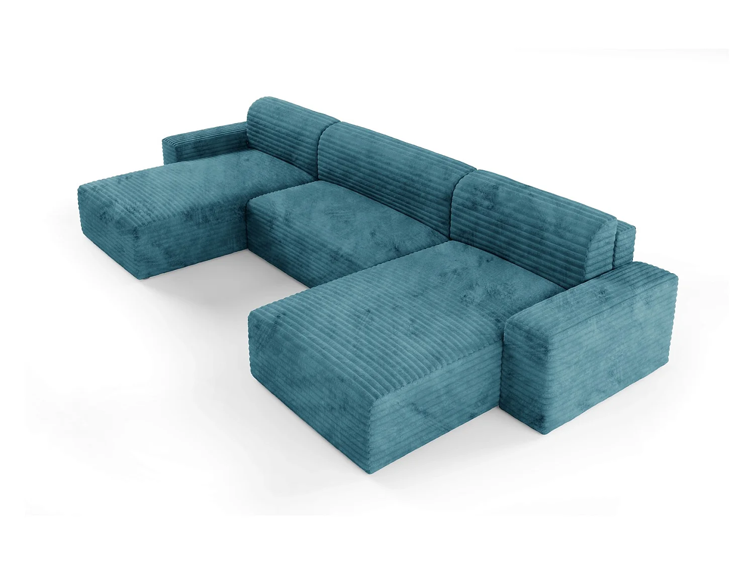 Canapé d’angle COCO U avec fonction de couchage Couleur : TILIA 75