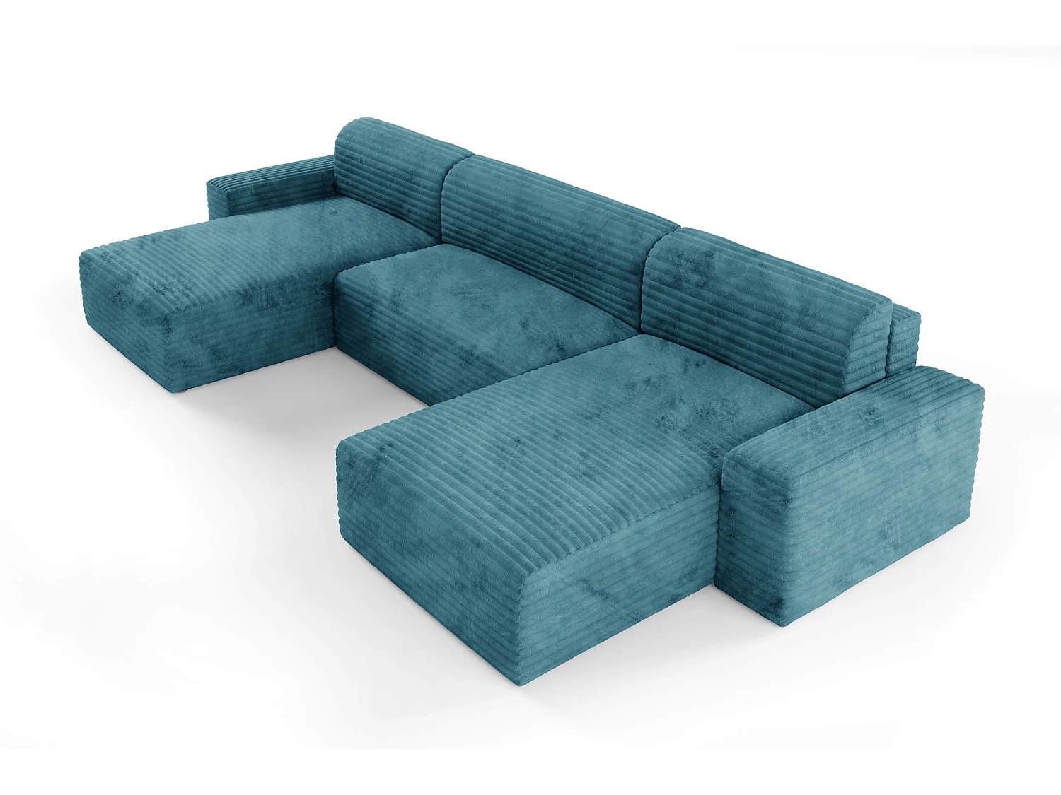 Canapé d’angle COCO U avec fonction de couchage Couleur : TILIA 75